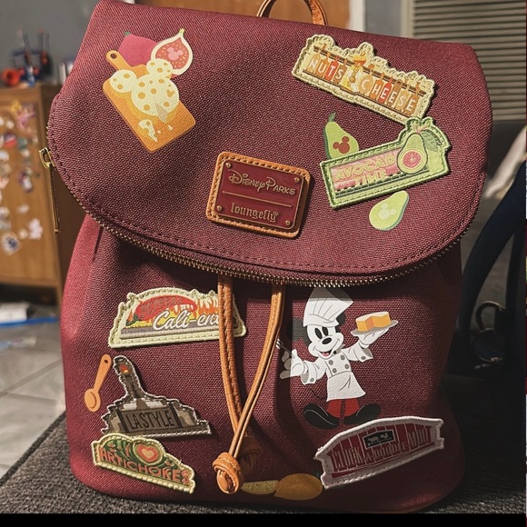 California Adventure Food and Wine Festival 2024 Loungefly Backback - Picture 1 of 9